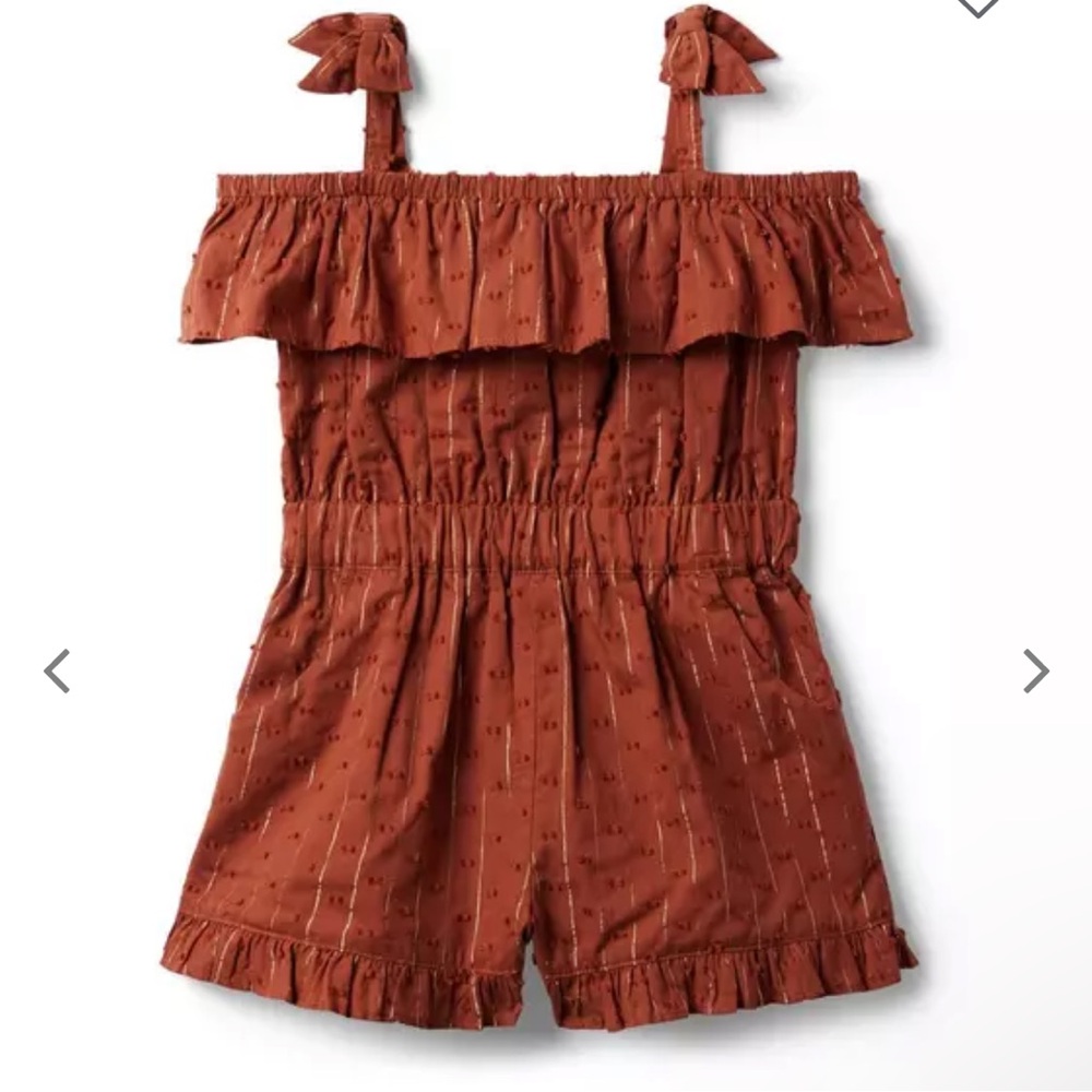 Janie and Jack Swiss Dot Cold Shoulder Ruffle